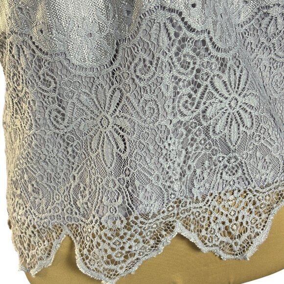 Fairycore Tank Top Lavender Lace Ethereal Shimmer Sz XS Cottagecore Whimsigoth - Picture 4 of 11